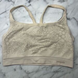 Patagonia Women's Floral Cream Sports Bra
